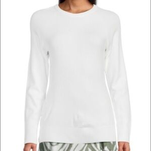 French Connection Babysoft Raglan Crew Small Women's White Sweater NWT